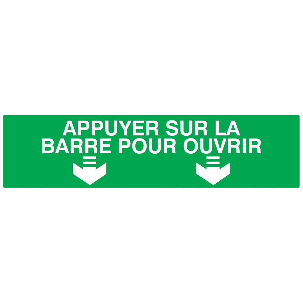 PANNEAU APPUYER SUR LA BARRE POUR OUVRIR 200X52MM TALIAPLAST - 720421