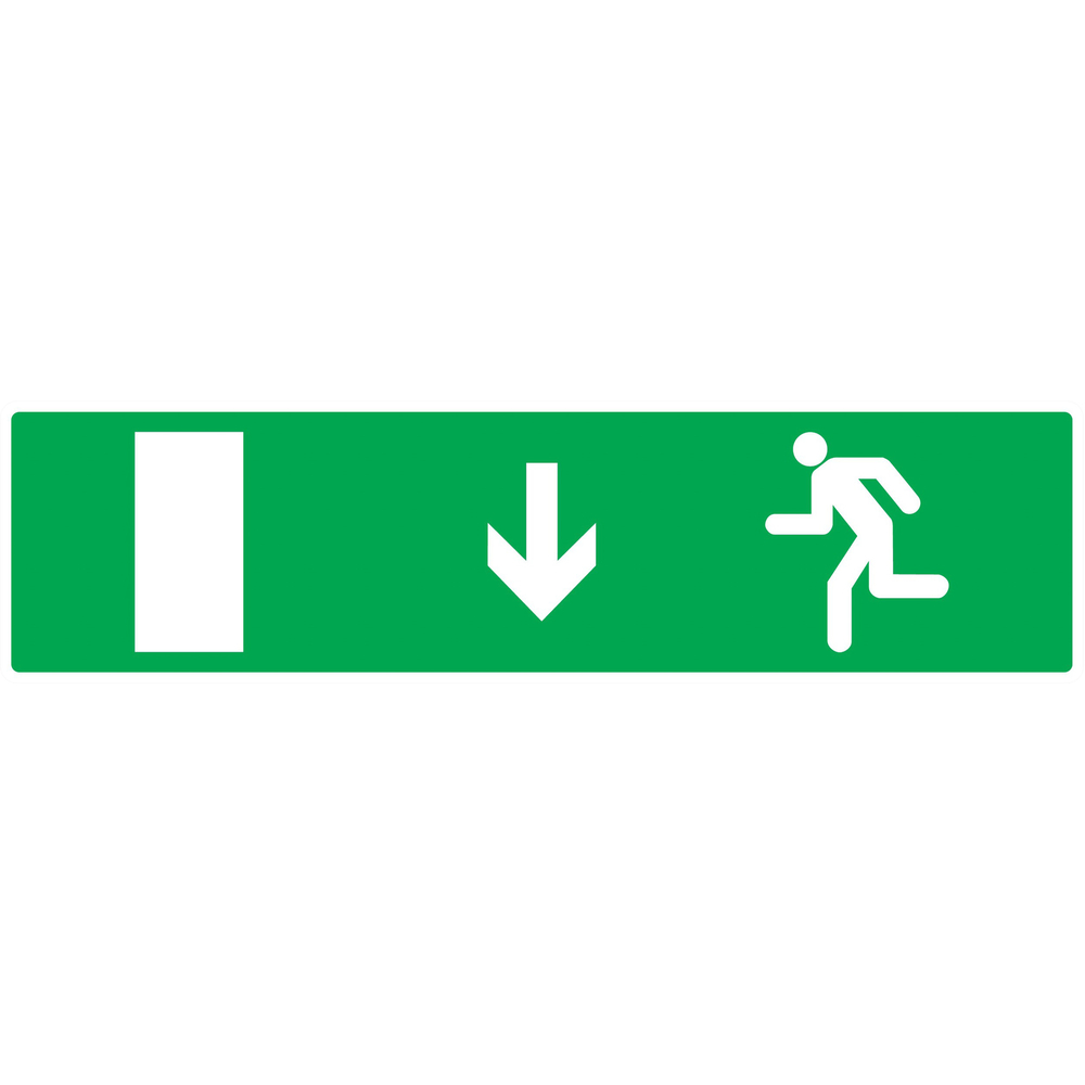 PANNEAU EVACUATION SORTIE BAS GAUCHE 200X52MM TALIAPLAST - 720425