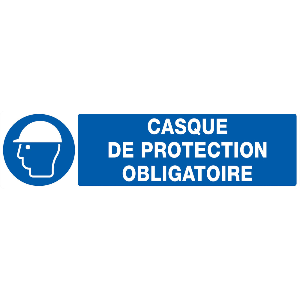 PANNEAU CASQUE DE PROTECTION OBLIGATOIRE 200X52MM TALIAPLAST - 720503