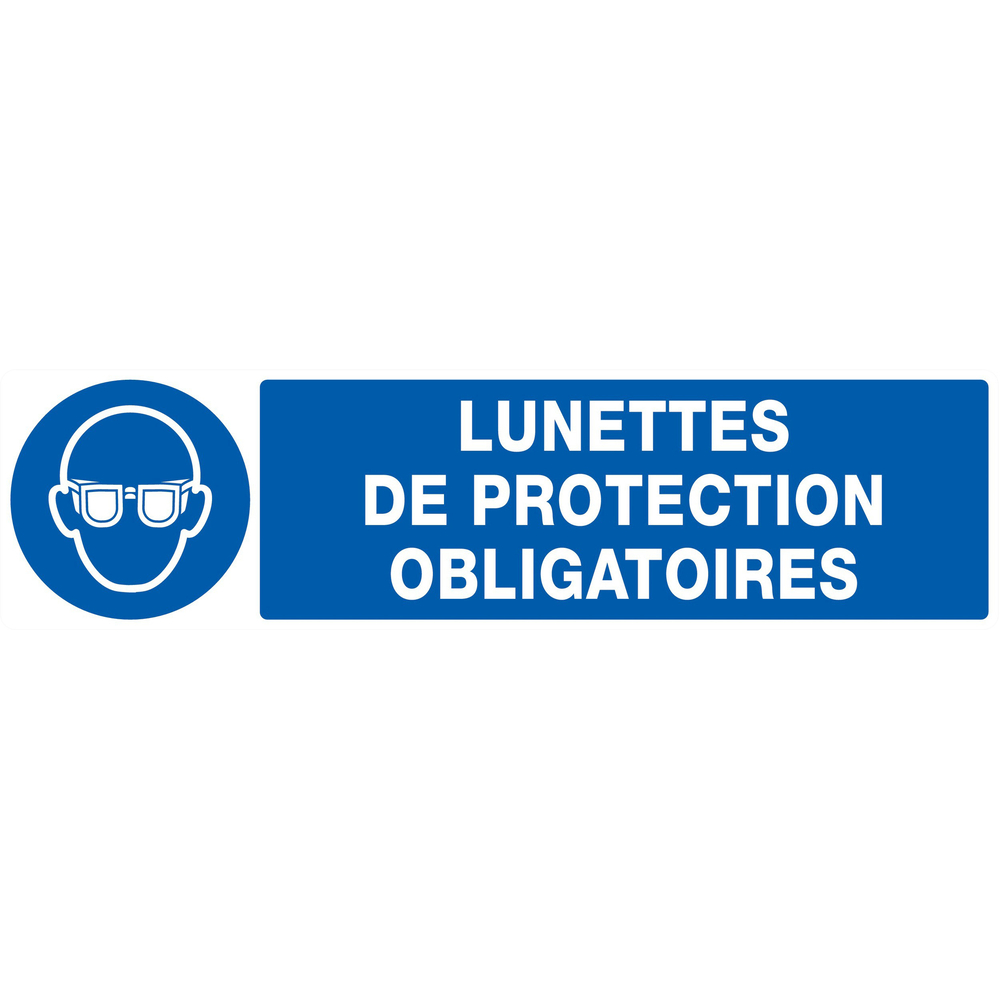 PANNEAU LUNETTES DE PROTECTION OBLIGATOIRES 200X52MM TALIAPLAST - 720507