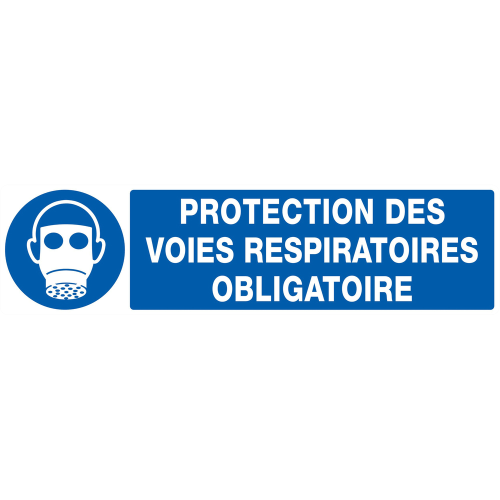 PANNEAU PROTECTION DES VOIES RESPIRATOIRES OBLIGAT. 200X52MM TALIAPLAST - 720510