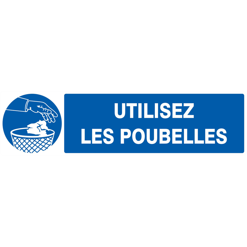 PANNEAU UTILISEZ LES POUBELLES 200X52MM TALIAPLAST - 720512