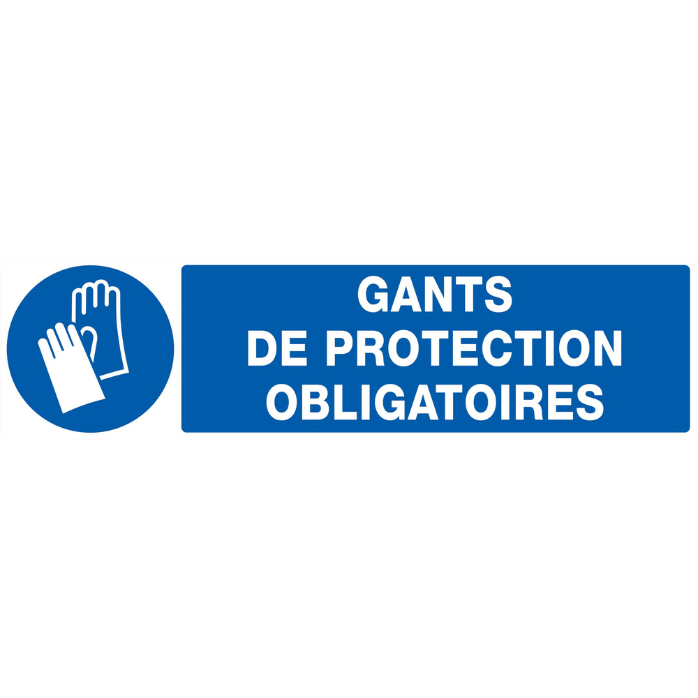 PANNEAU GANTS DE PROTECTION OBLIGATOIRES 200X52MM TALIAPLAST - 720517