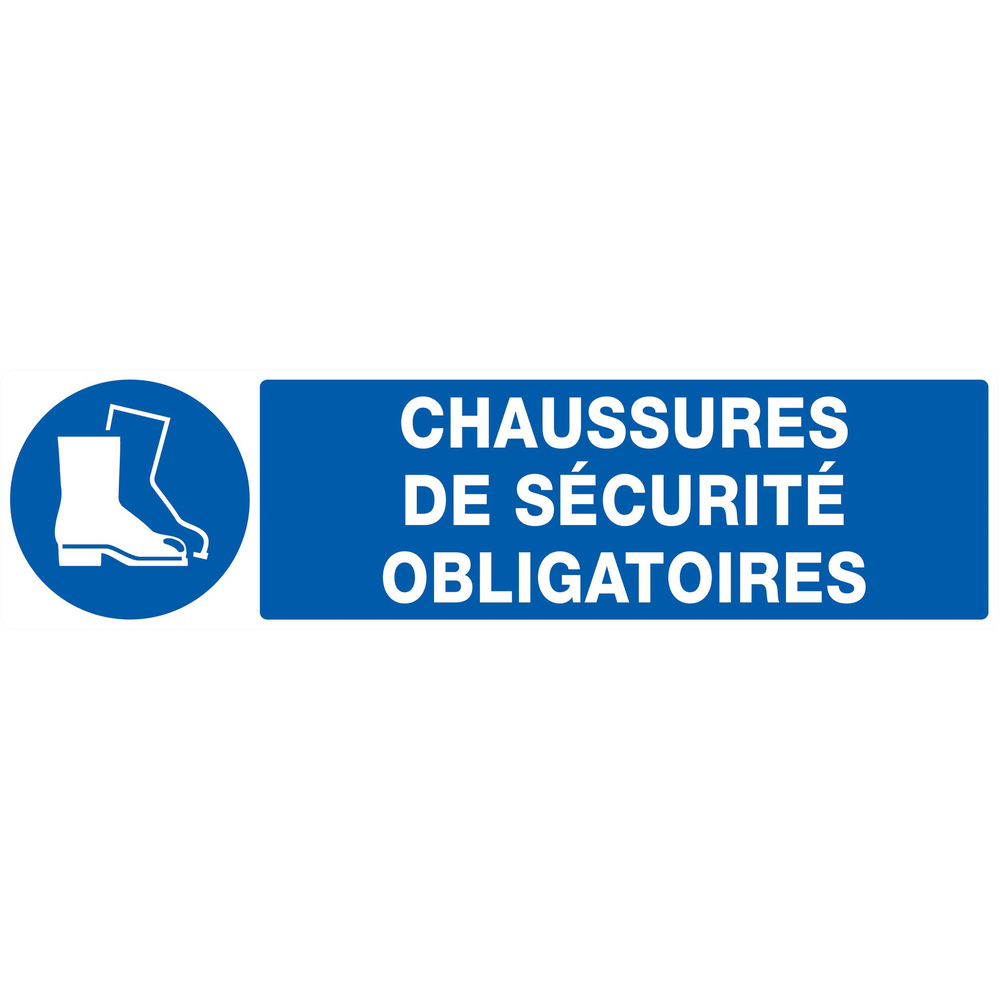 PANNEAU CHAUSSURES DE SECURITE OBLIGATOIRES 200X52MM TALIAPLAST - 720518