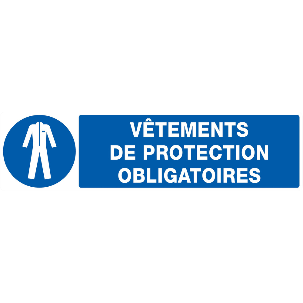 PANNEAU VETEMENTS DE PROTECTION OBLIGATOIRES 200X52MM TALIAPLAST - 720519