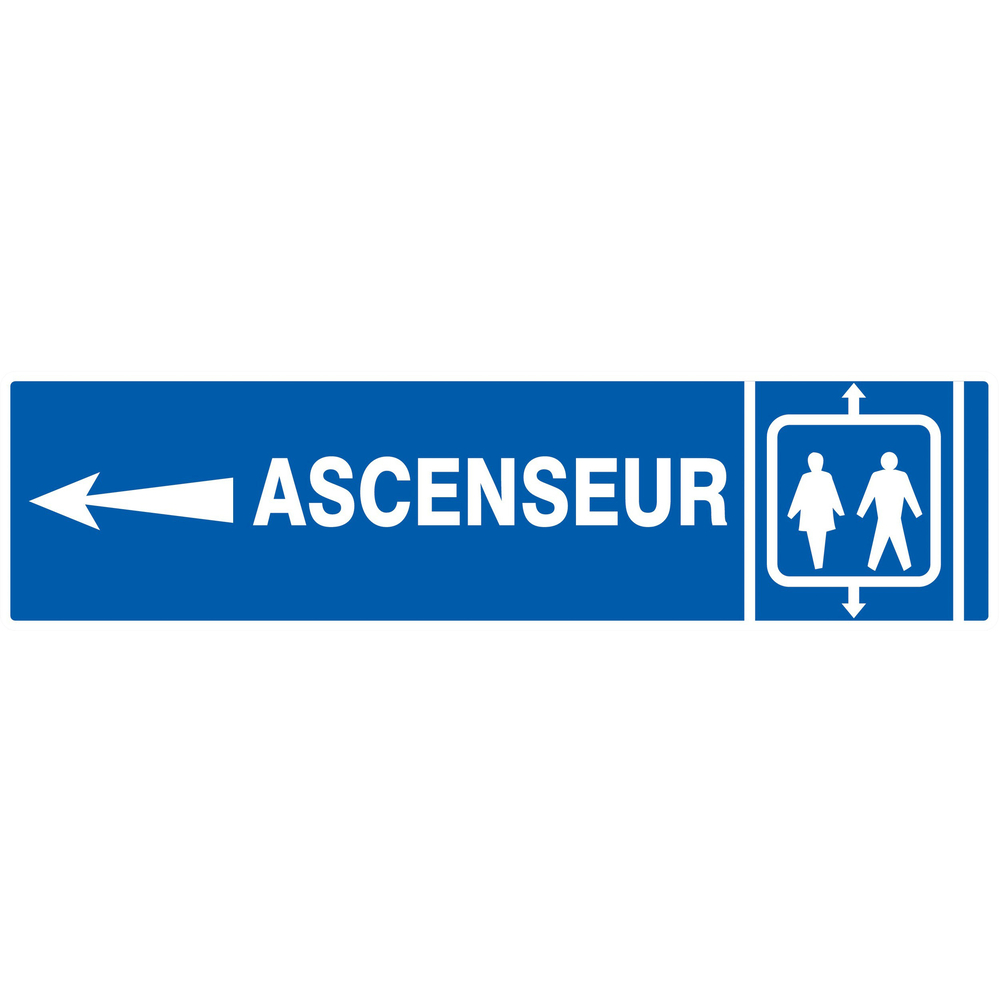 Panneau adhésif ASCENSEUR FLECHE A GAUCHE 200X52MM TALIAPLAST - 720603