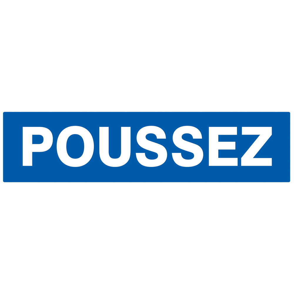 Panneau adhésif POUSSEZ 200X52MM TALIAPLAST - 720605
