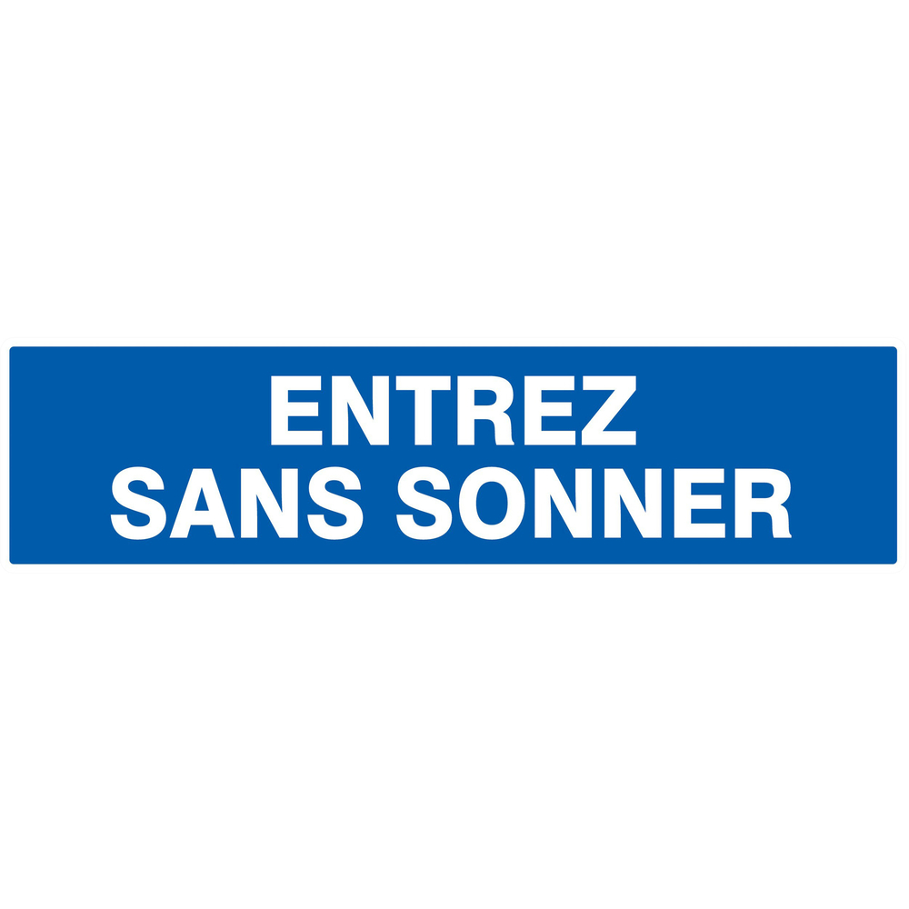 Panneau adhésif ENTREZ SANS SONNER 200X52MM TALIAPLAST - 720616