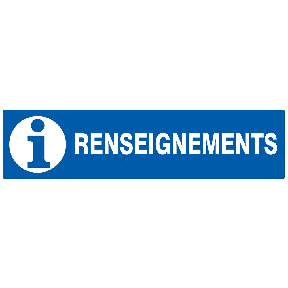 Panneau adhésif RENSEIGNEMENTS 200X52MM TALIAPLAST - 720626