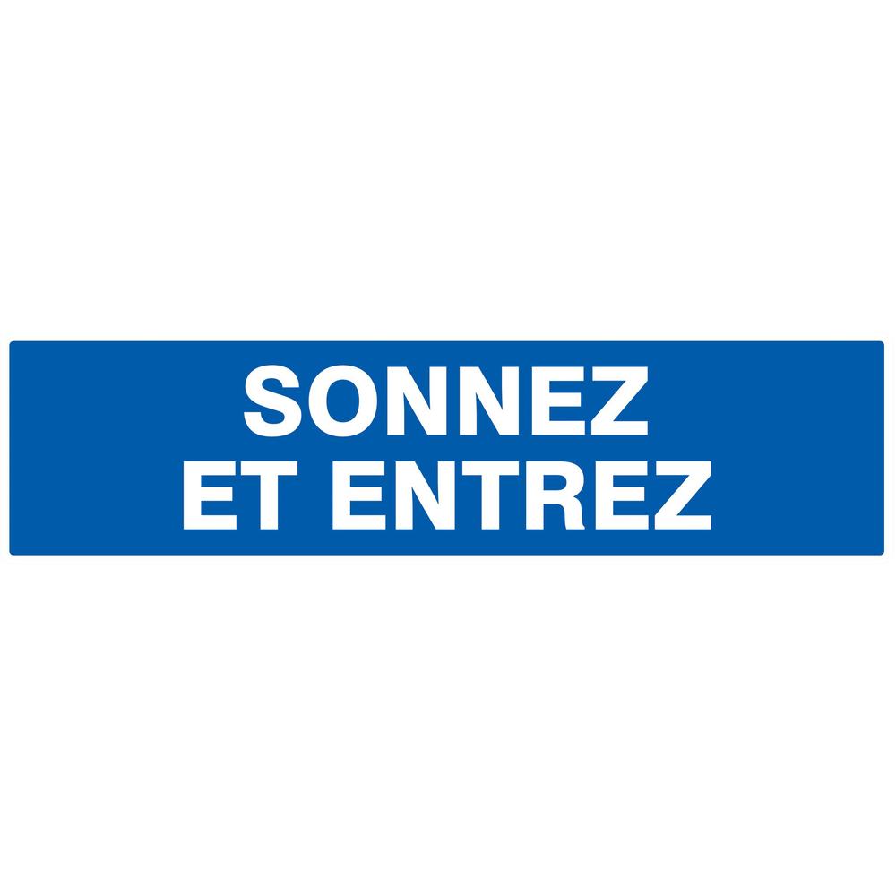 Panneau adhésif SONNEZ ET ENTREZ 200X52MM TALIAPLAST - 720631