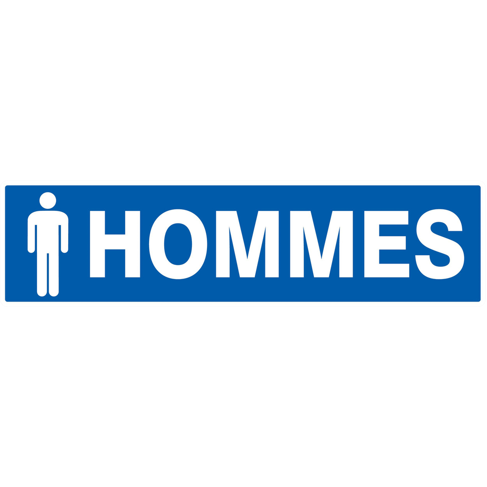 Panneau adhésif TOILETTES HOMMES 200X52MM TALIAPLAST - 720648