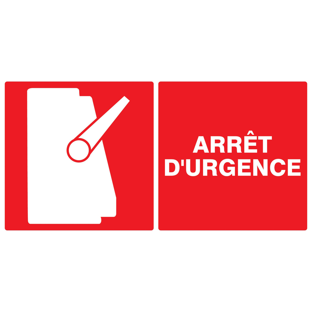 PANNEAU ARRET D'URGENCE 330X200MM TALIAPLAST - 721110