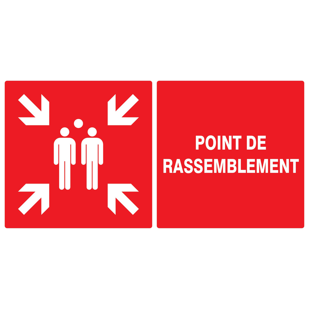 PANNEAU POINT DE RASSEMBLEMENT (INCENDIE) 330X200MM TALIAPLAST - 721111