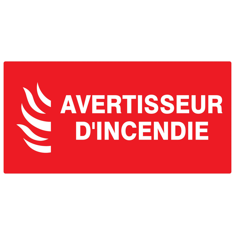 PANNEAU AVERTISSEUR D' INCENDIE 330X200MM TALIAPLAST - 721115