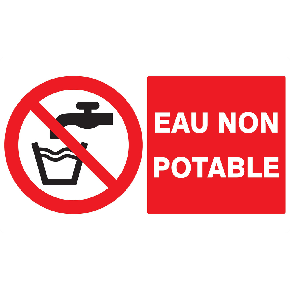 Panneau adhésif EAU NON POTABLE 330X200MM TALIAPLAST - 721214