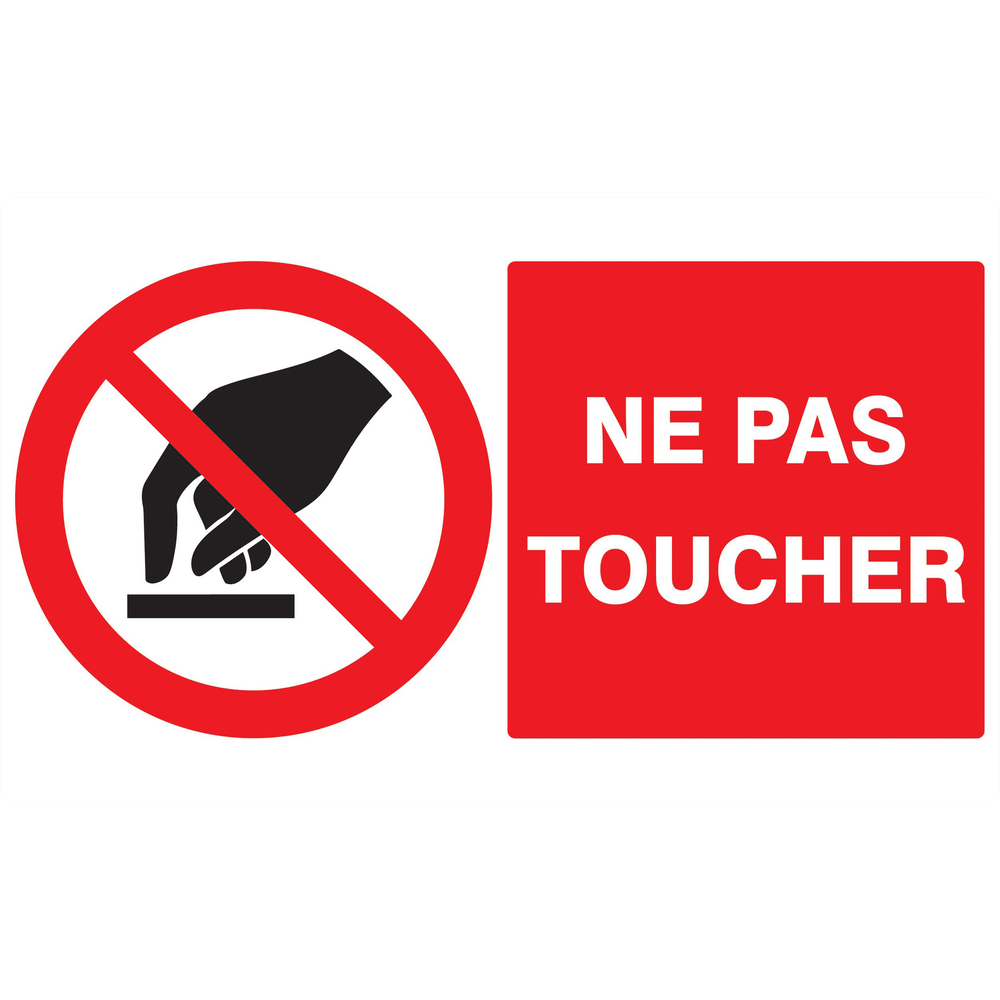 Adhesif Interdiction de toucher 330x200mm TALIAPLAST - 721234