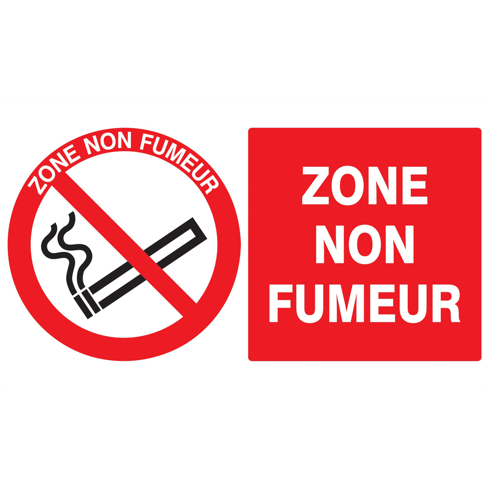 Panneau adhésif ZONE NON FUMEUR 330X200MM TALIAPLAST - 721235