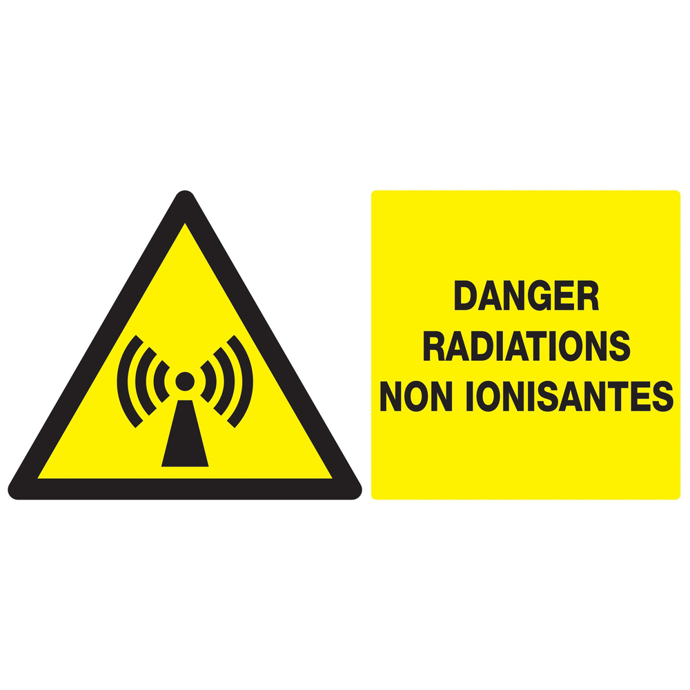Panneau adhésif DANGER, RADIATIONS NON IONISANTES 330X200MM TALIAPLAST - 721315