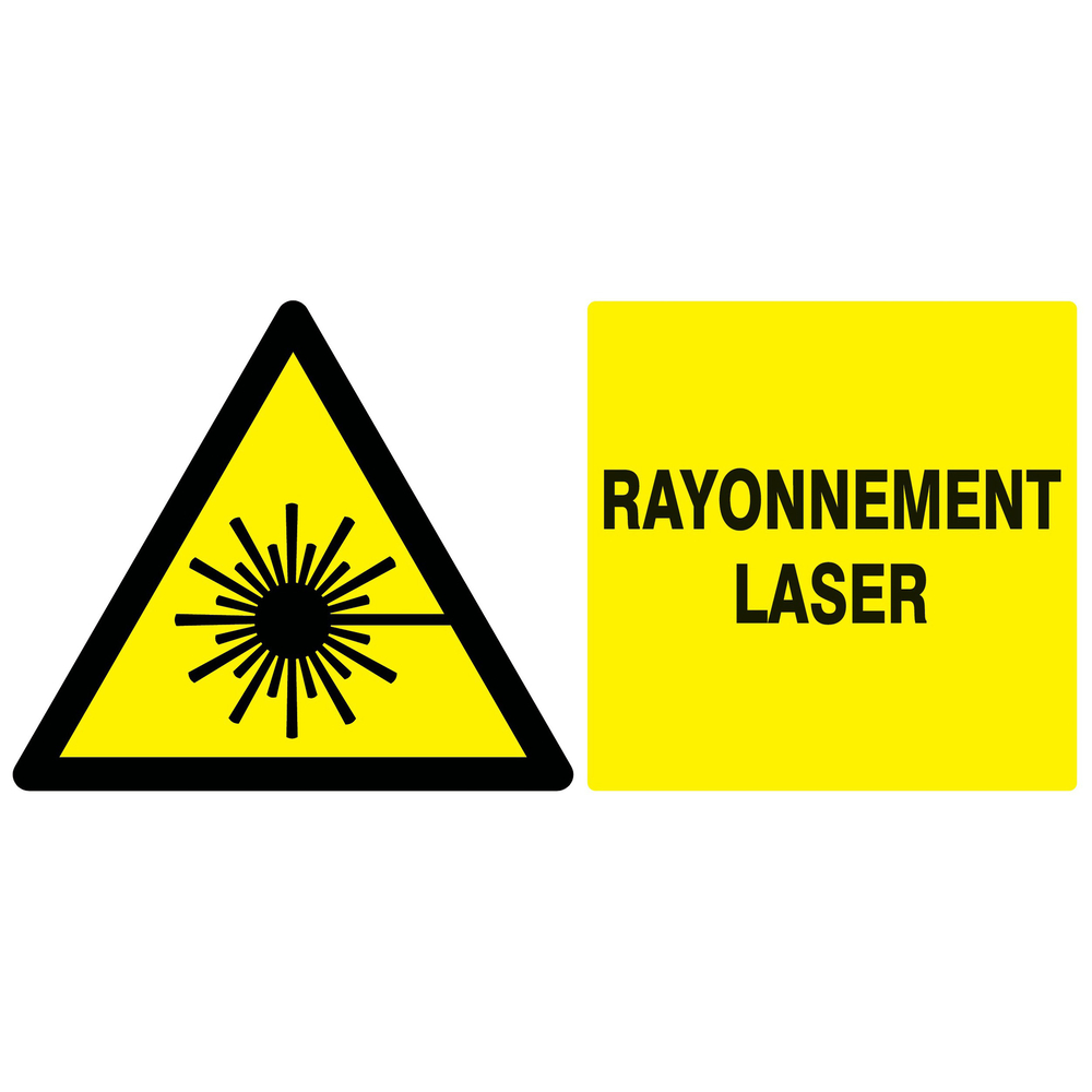 Panneau adhésif DANGER, RAYONNEMENT LASER 330X200MM TALIAPLAST - 721316