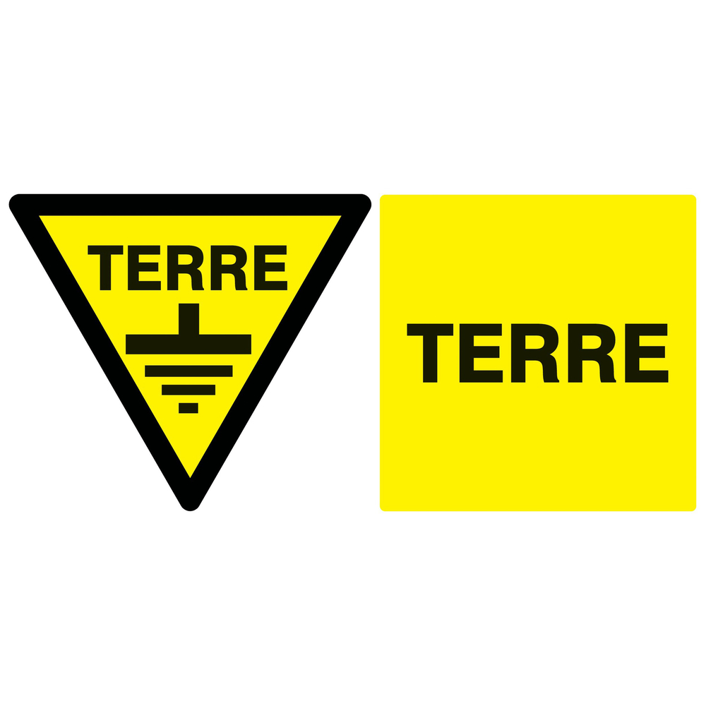 Panneau adhésif DANGER TERRE 330X200MM TALIAPLAST - 721318