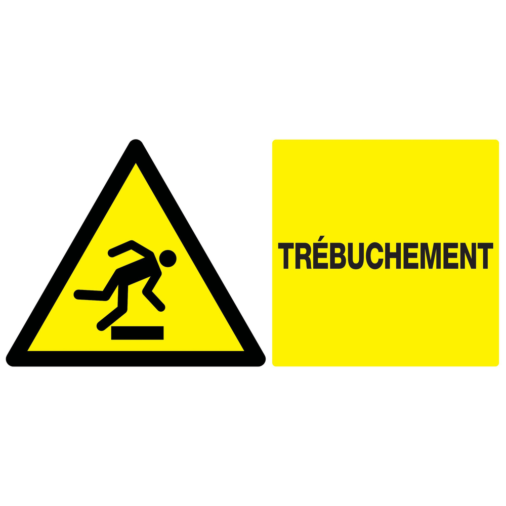 Panneau adhésif DANGER, TREBUCHEMENT 330X200MM TALIAPLAST - 721328
