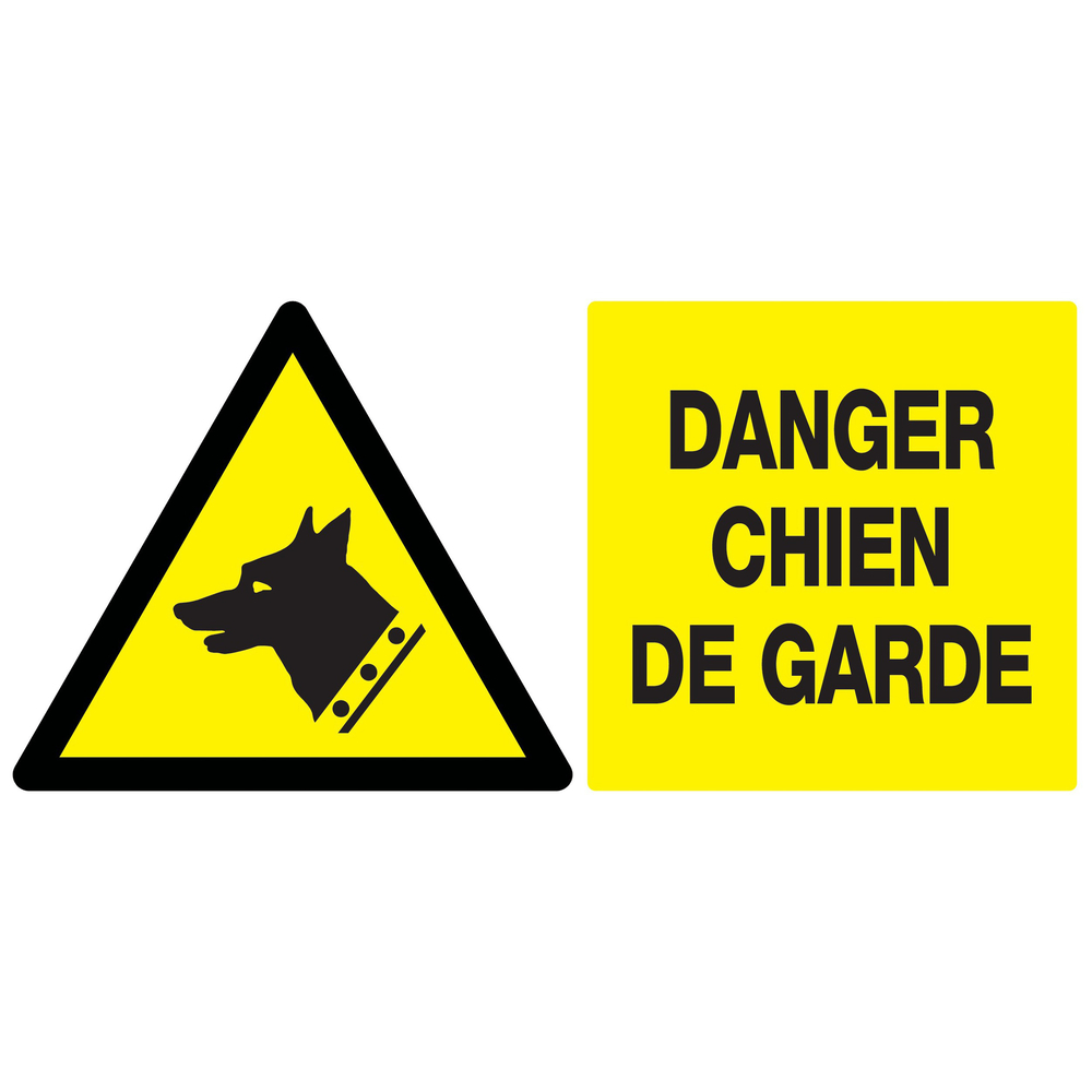 Panneau adhésif DANGER, CHIEN DE GARDE 330X200MM TALIAPLAST - 721330