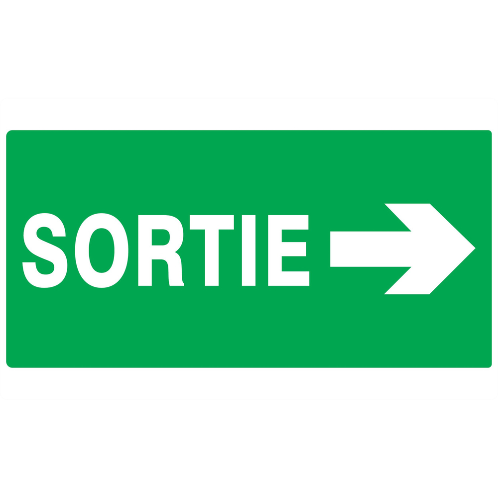 PANNEAU SORTIE FLECHE A DROITE 330X200MM TALIAPLAST - 721419