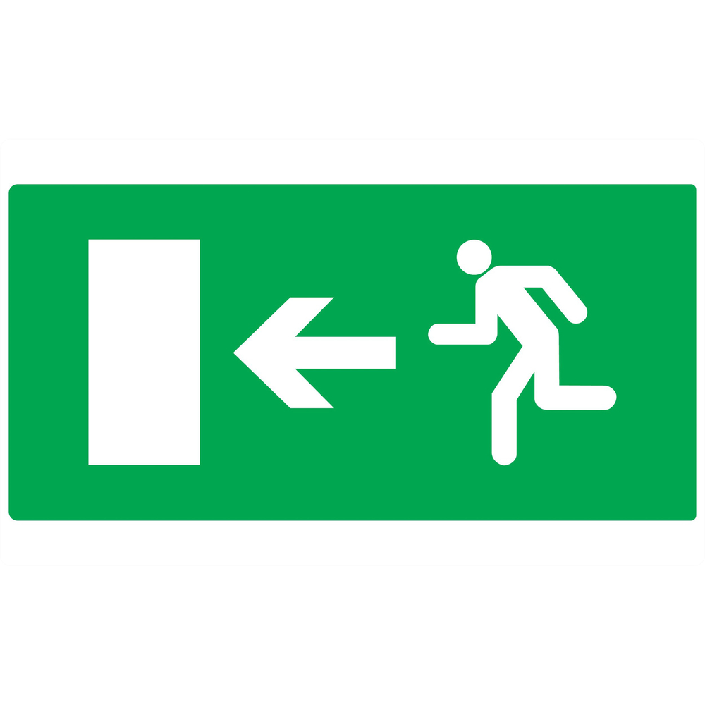 PANNEAU EVACUATION VERS SORTIE GAUCHE 330X200MM TALIAPLAST - 721424