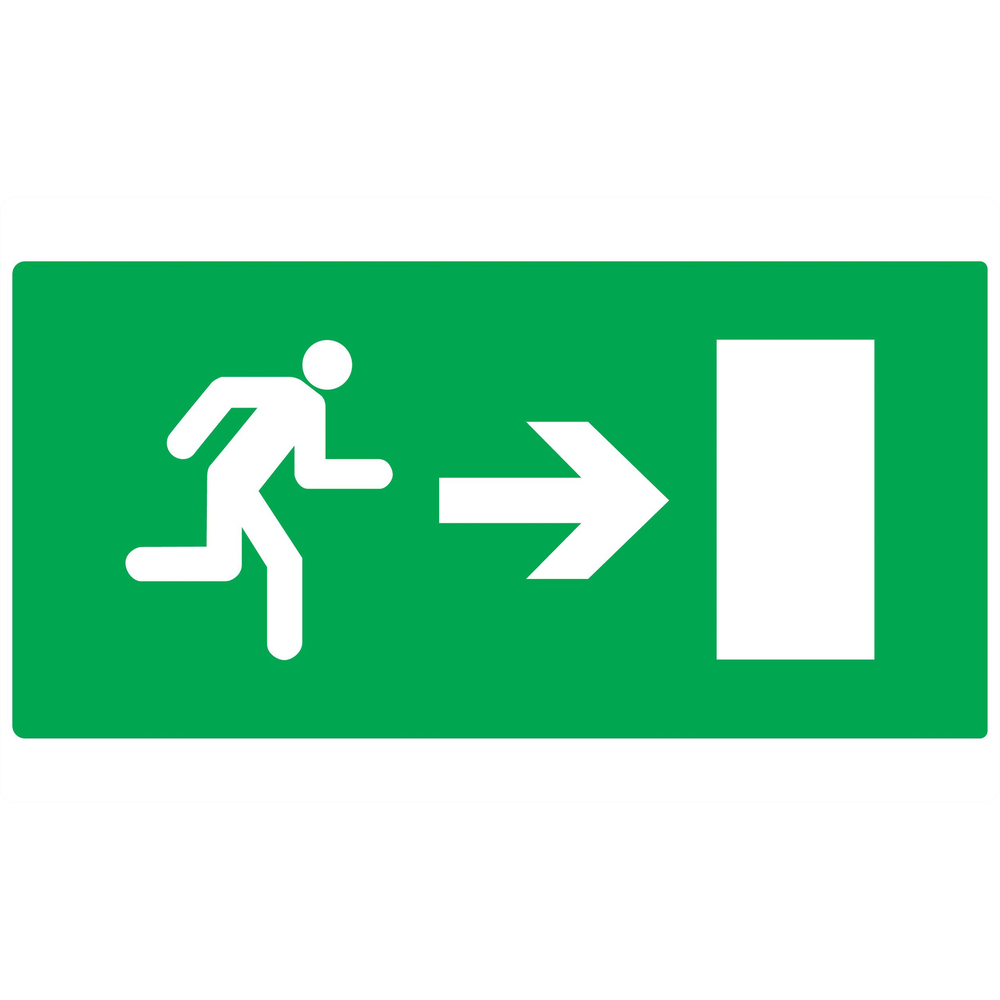 PANNEAU EVACUATION VERS SORTIE DROITE 330X200MM TALIAPLAST - 721425