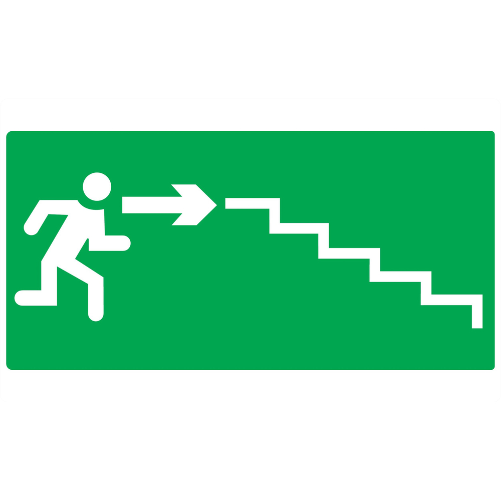 PANNEAU ESCALIER DESCENDANT A DROITE 330X200MM TALIAPLAST - 721430