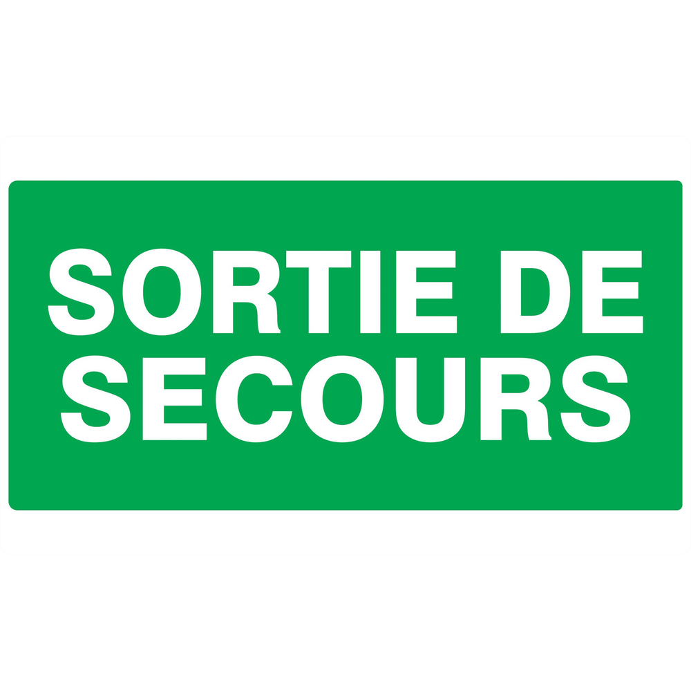 PANNEAU SORTIE DE SECOURS 330X200MM TALIAPLAST - 721432