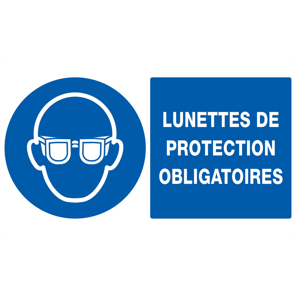 PANNEAU LUNETTES DE PROTECTION OBLIGATOIRES 330X200MM TALIAPLAST - 721507