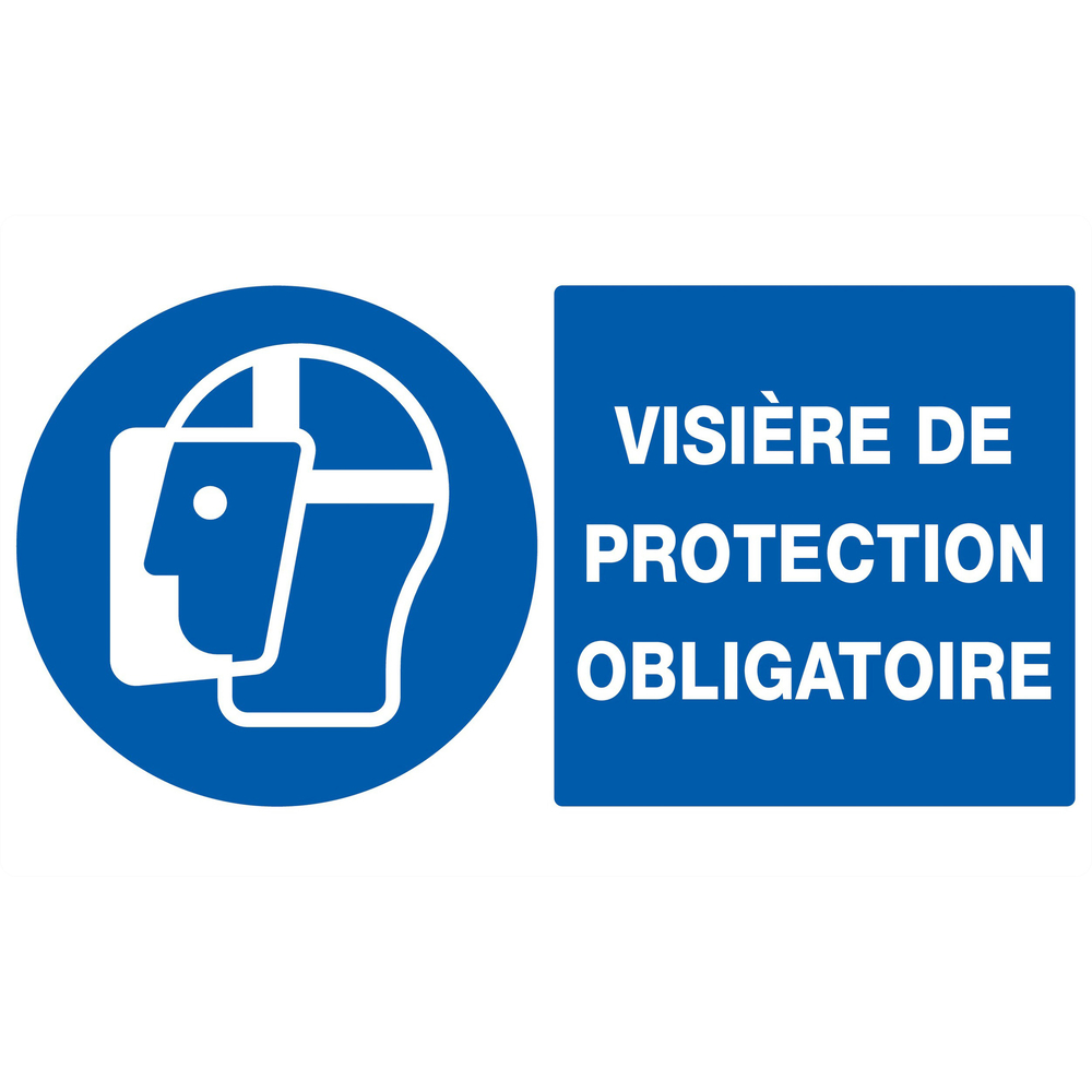 PANNEAU VISIERE DE PROTECTION OBLIGATOIRE 330X200MM TALIAPLAST - 721514