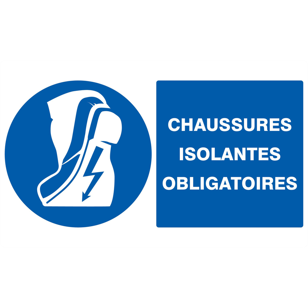 PANNEAU CHAUSSURES ISOLANTES OBLIGATOIRES 330X200MM TALIAPLAST - 721516