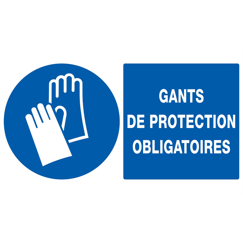 PANNEAU GANTS DE PROTECTION OBLIGATOIRES 330X200MM TALIAPLAST - 721517