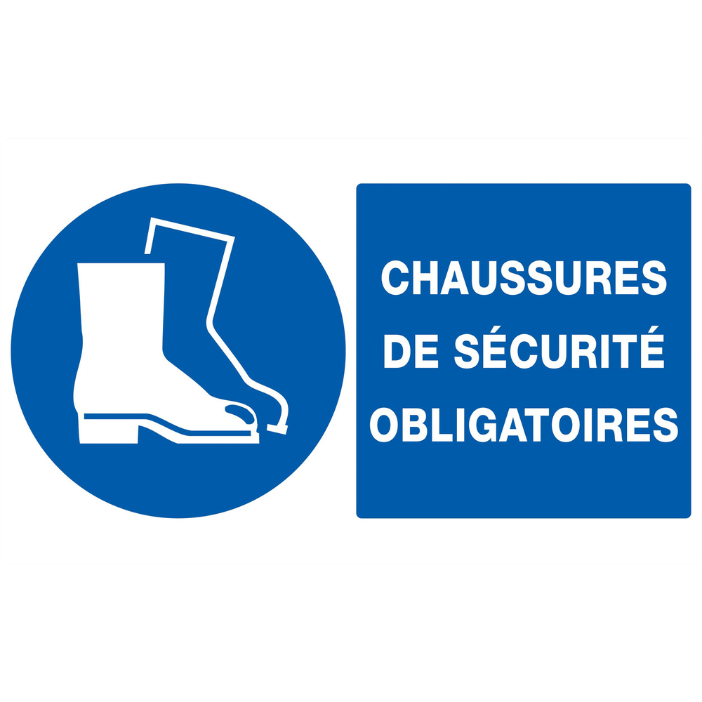 PANNEAU CHAUSSURES DE SECURITE OBLIGATOIRES 330X200MM TALIAPLAST - 721518