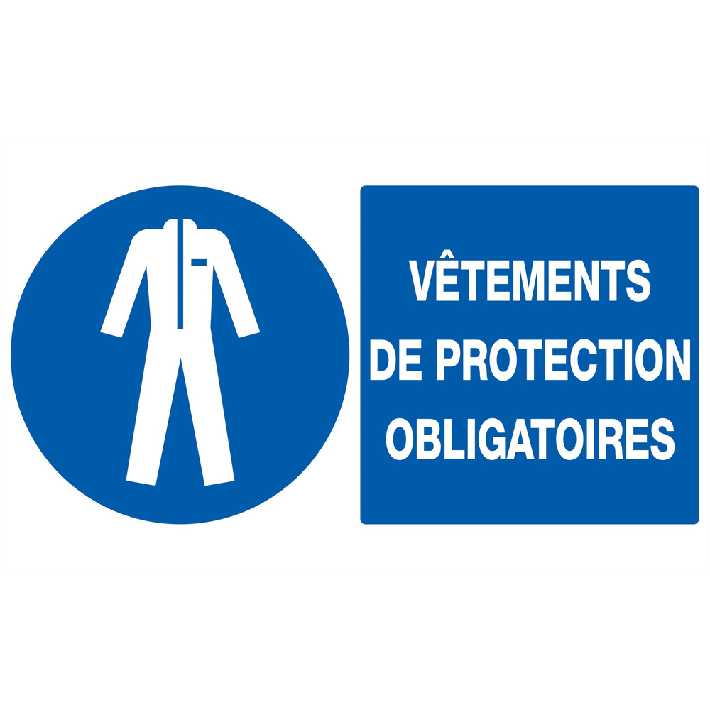 PANNEAU VETEMENTS DE PROTECTION OBLIGATOIRES 330X200MM TALIAPLAST - 721519