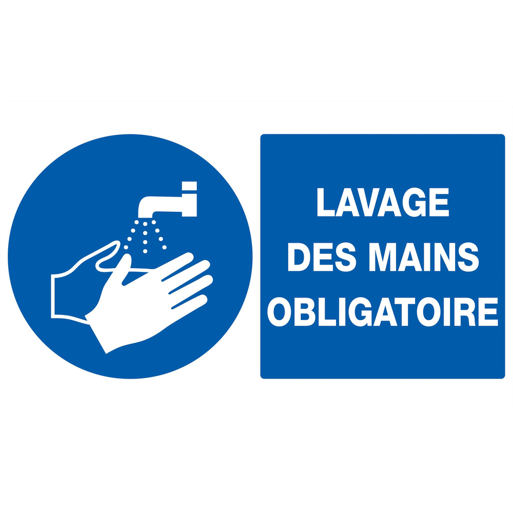 PANNEAU LAVAGE DES MAINS OBLIGATOIRE 330X200MM TALIAPLAST - 721520