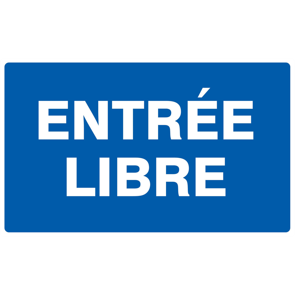 Panneau adhésif ENTREE LIBRE 330X200MM TALIAPLAST - 721615