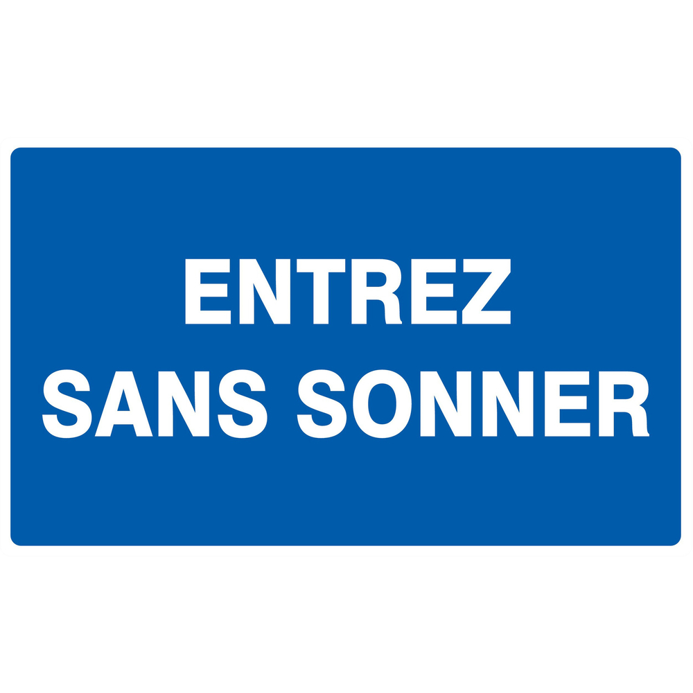Panneau adhésif ENTREZ SANS SONNER 330X200MM TALIAPLAST - 721616