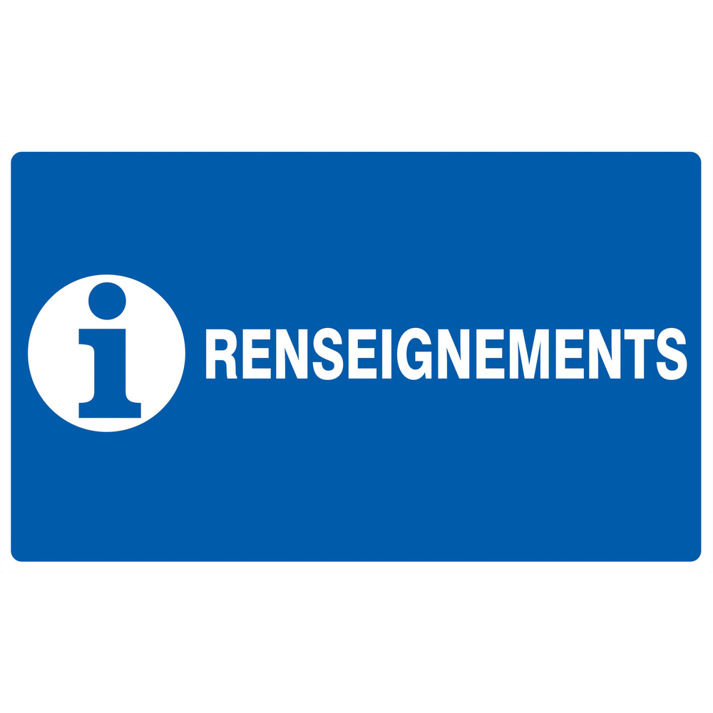 Panneau adhésif RENSEIGNEMENTS 330X200MM TALIAPLAST - 721626