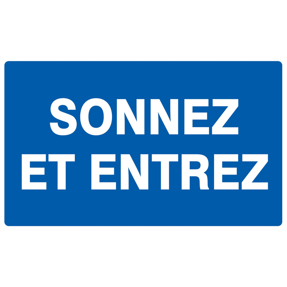 Panneau adhésif SONNEZ ET ENTREZ 330X200MM TALIAPLAST - 721631