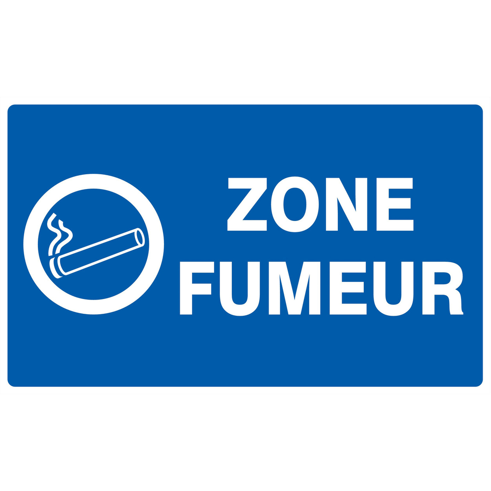 Panneau adhésif ZONE FUMEUR 330X200MM TALIAPLAST - 721633