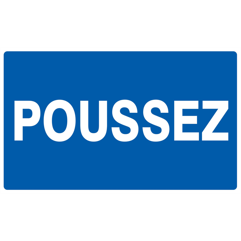 Panneau adhésif POUSSEZ 330X200MM TALIAPLAST - 721642