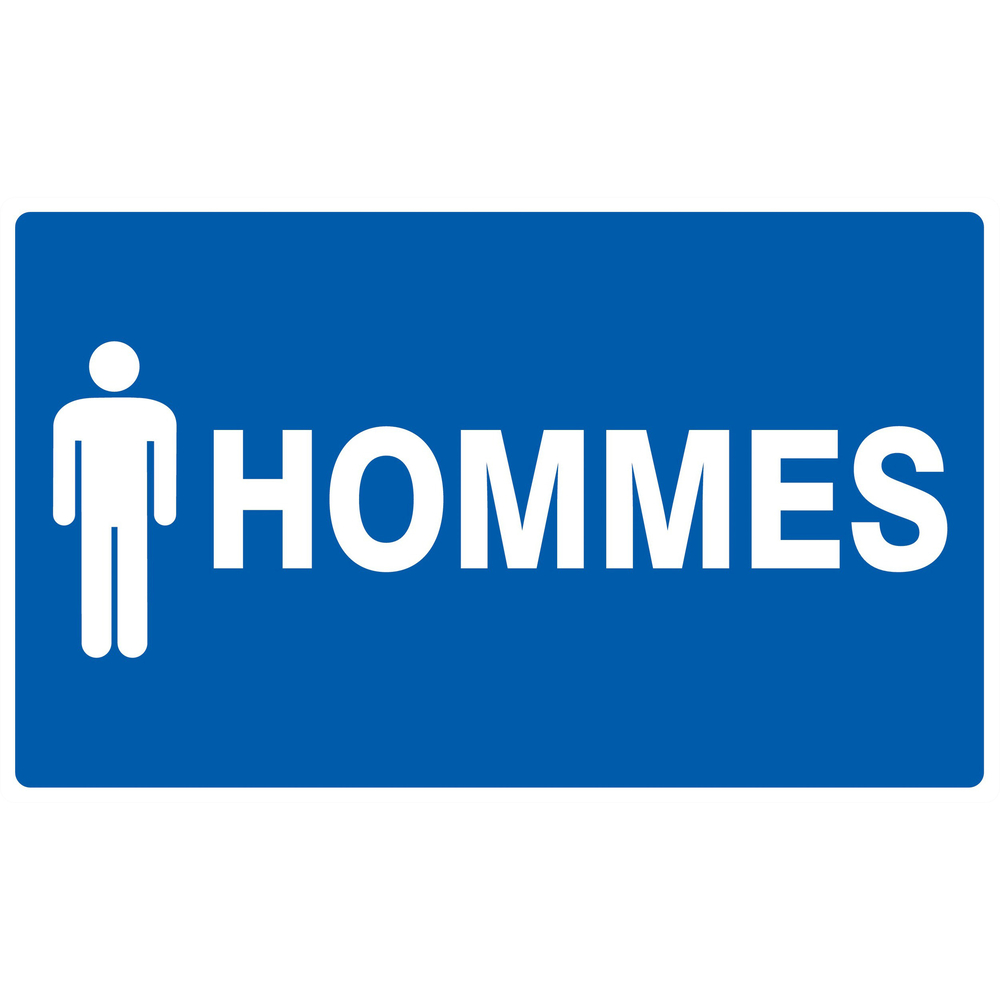 Panneau adhésif TOILETTES HOMMES 330X200MM TALIAPLAST - 721648
