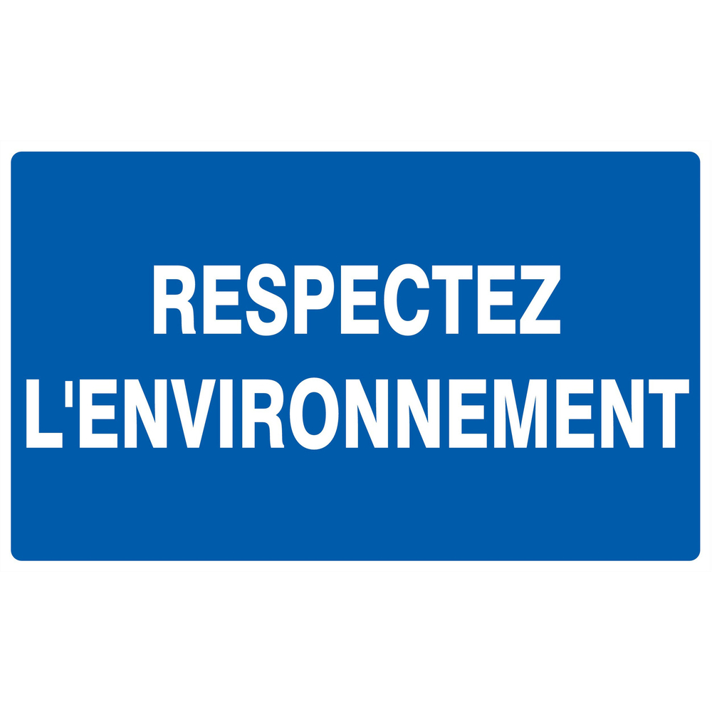 Panneau adhésif RESPECTEZ L'ENVIRONNEMENT 330X200MM TALIAPLAST - 721649