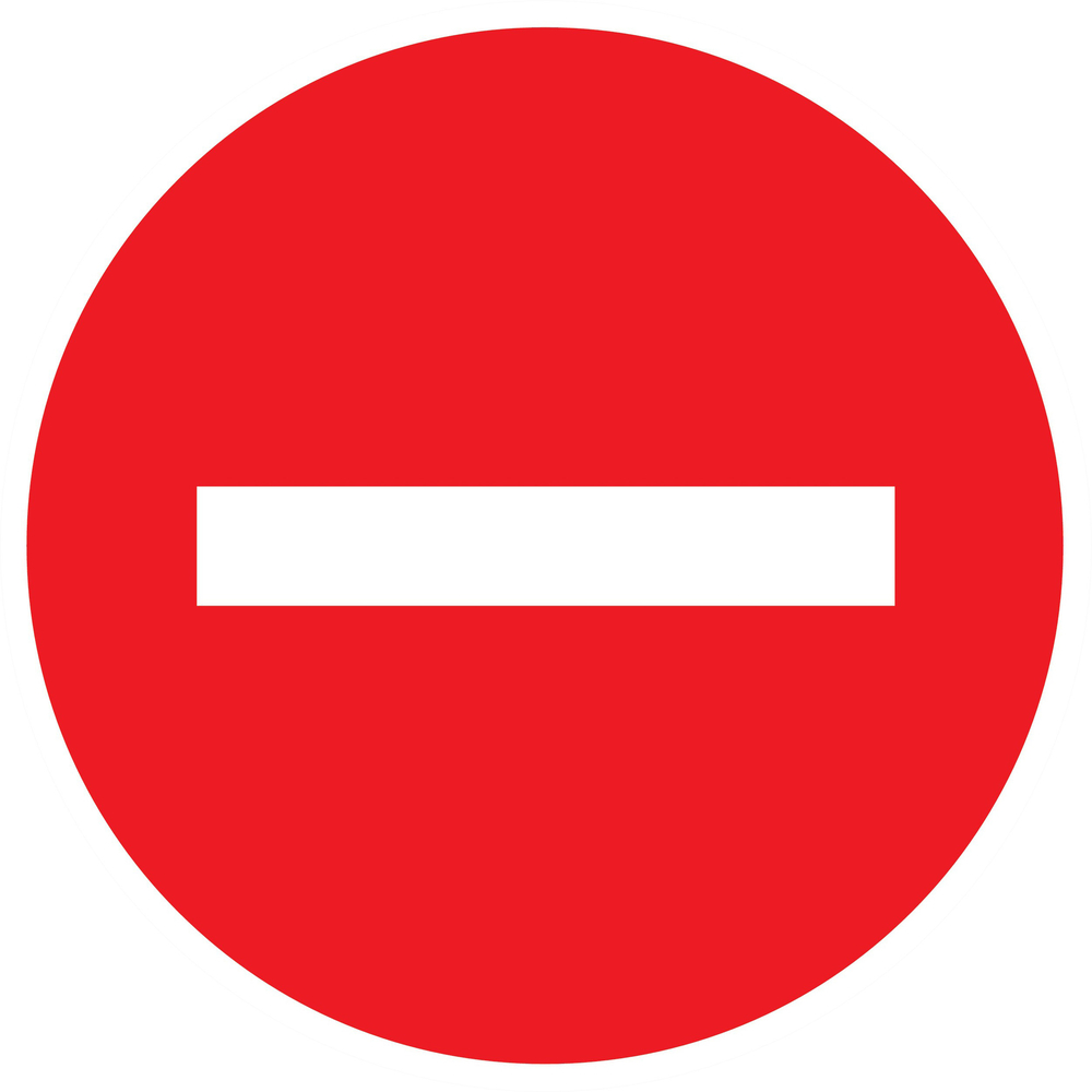 Panneau adhésif SENS INTERDIT Ø300MM TALIAPLAST - 722210