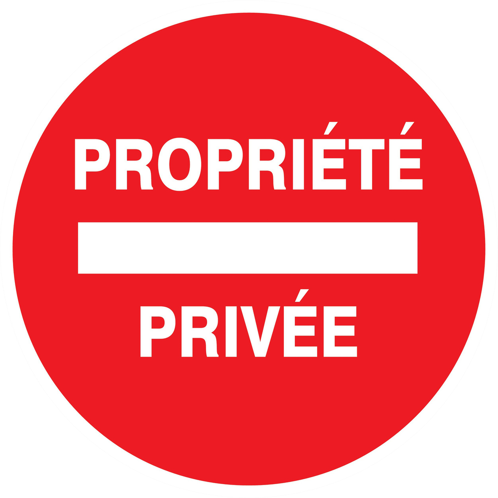 Panneau adhésif PROPRIETE PRIVEE Ø300MM TALIAPLAST - 722220