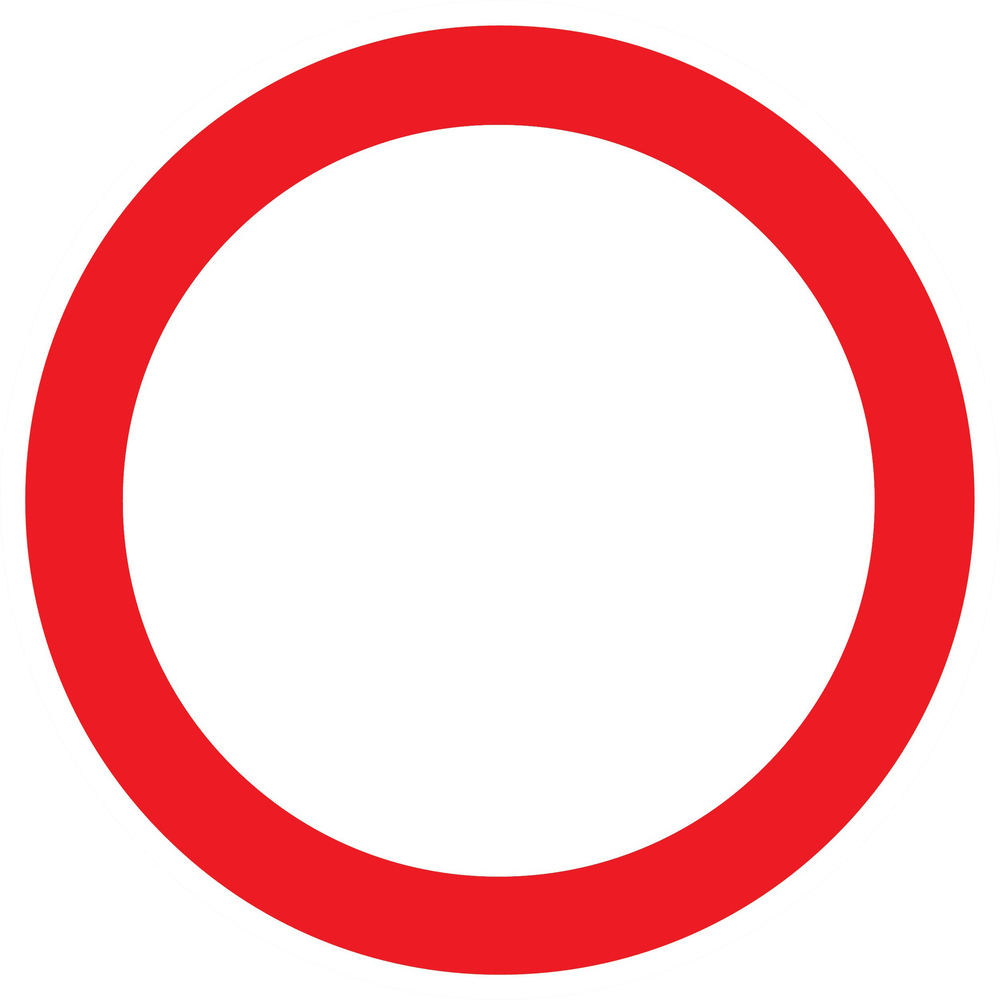 Panneau adhésif INTERDIT A TOUT VEHICULE Ø300MM TALIAPLAST - 722222