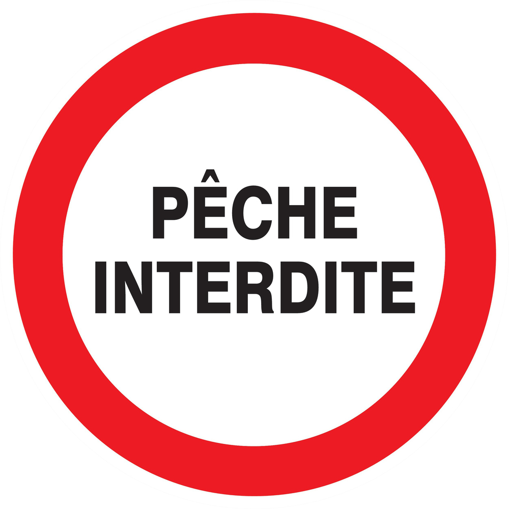 Panneau adhésif PECHE INTERDITE Ø300MM TALIAPLAST - 722232